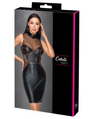 Robe Moulante Sans Manches Look Mat & Résille - Cottelli