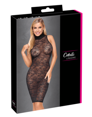 Robe en Dentelle Moulante Noir - Cottelli