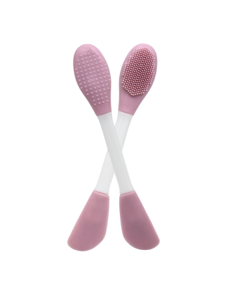 Spatule  brosse visage à double face rose