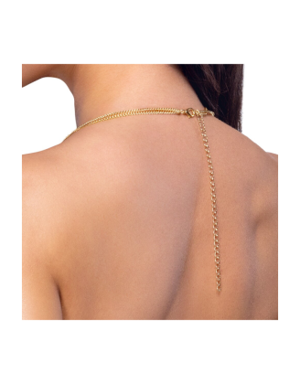 Chaîne de corps dorée avec strass 