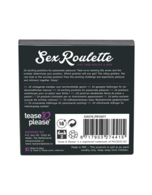 Jeu "Sex Roulette" 24 Positions Kamasutra 
