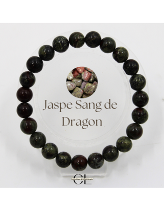 Bracelet en pierres naturelles Jaspe Sang de Dragon A 8-9mm