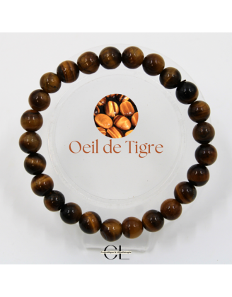 Bracelet en pierres naturelles Œil de Tigre A 8mm