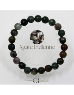 Bracelet en pierre naturelle Agate Indienne AB 8mm