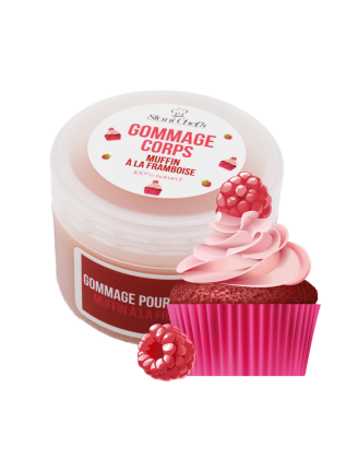 Gommage corps - muffin à la framboise - 100ml 100% naturel