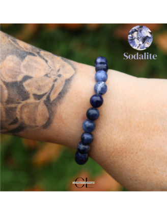 Bracelet en pierres naturelles Sodalite A 8-9mm