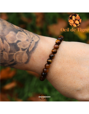 Bracelet en pierres naturelles Œil de Tigre A 8mm