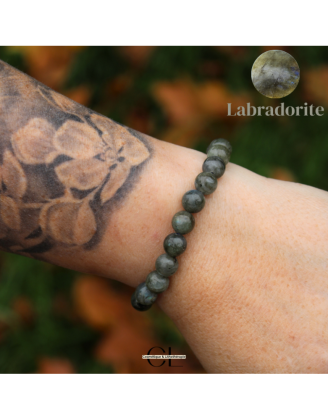 Bracelet en pierre naturelle Labradorite AB 8-9mm