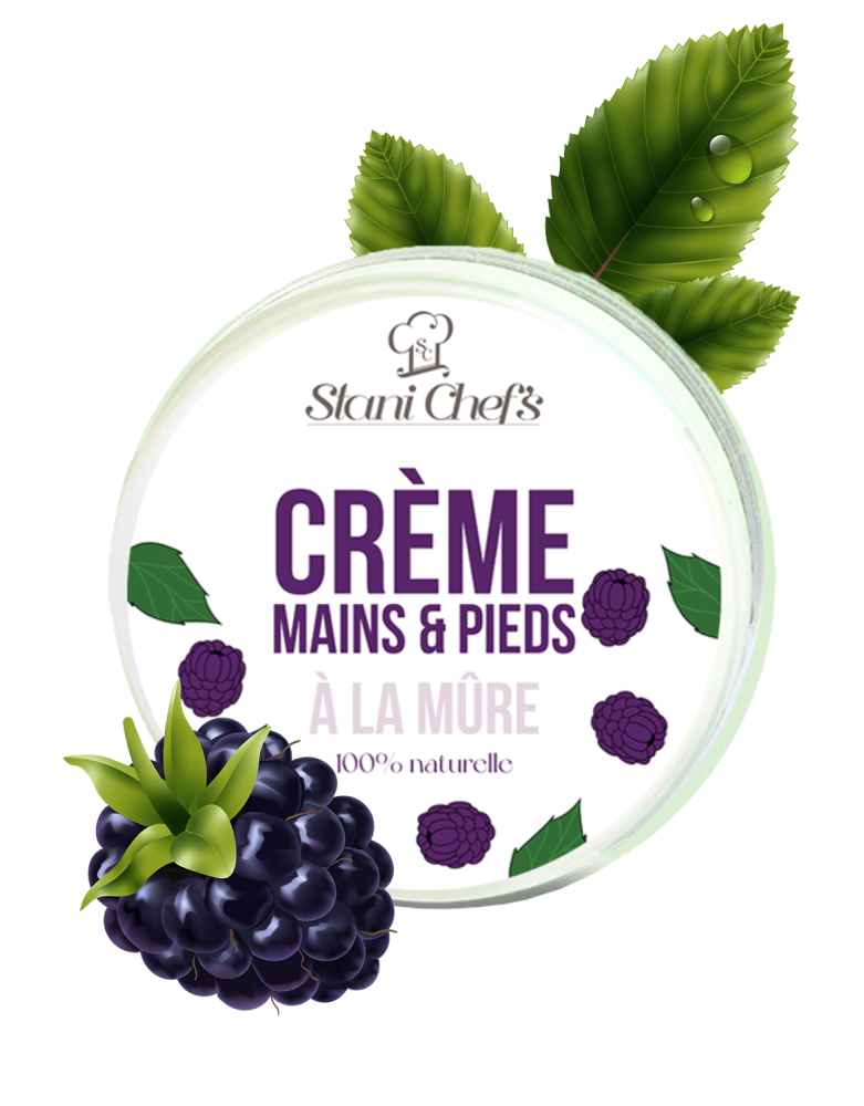 Crème mains et pieds à la mûre 100ml 100% naturelle