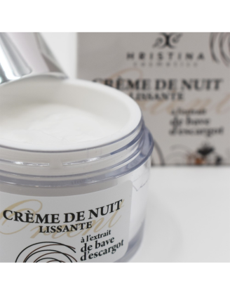 Crème de nuit hydratante à base de bave d'escargot 50ml 100% naturelle