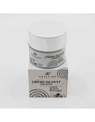 Crème de nuit hydratante à base de bave d'escargot 50ml 100% naturelle