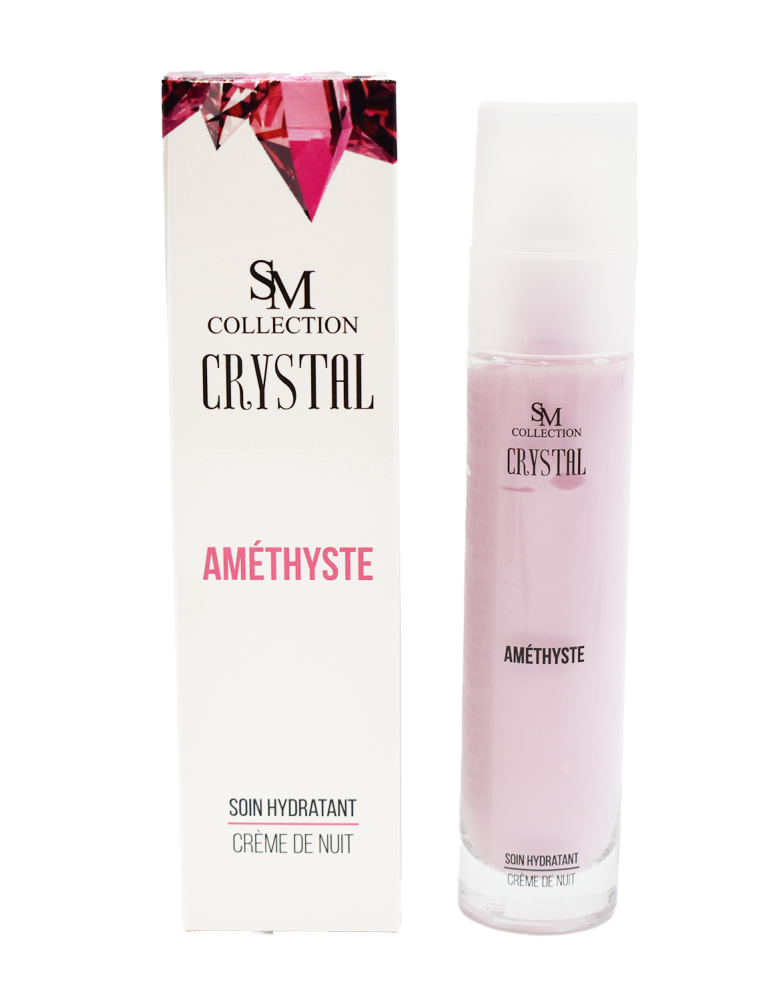 Crème de nuit à la poudre d'améthyste 50ml 100% naturelle