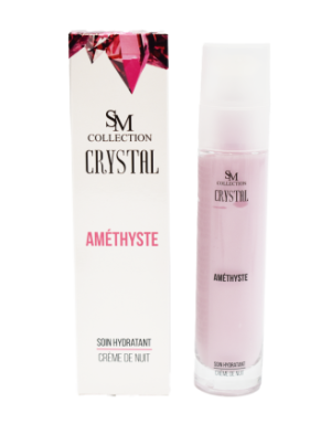 Crème de nuit à la poudre d'améthyste 50ml 100% naturelle