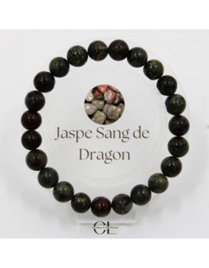 Bracelet en pierres naturelles Jaspe Sang de Dragon A 8-9mm