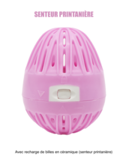 Boule de lavage machine à laver rose  recharge - senteur printanière