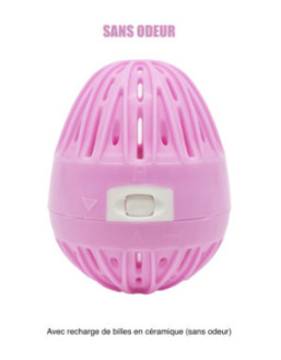 Boule de lavage machine à laver rose  recharge - Sans odeur