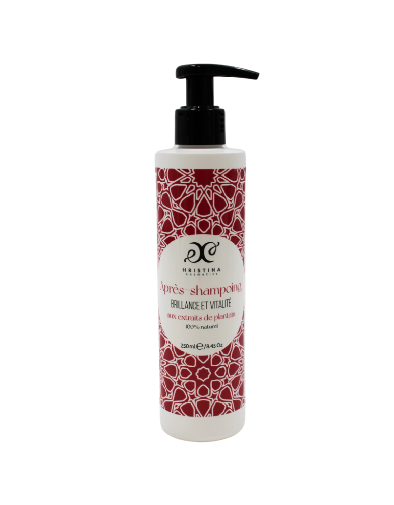 Après-shampoing brillance et vitalité enrichi en extrait de plantain 100% naturel 250ml