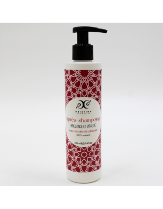 Après-shampoing brillance et vitalité enrichi en extrait de plantain 100% naturel 250ml