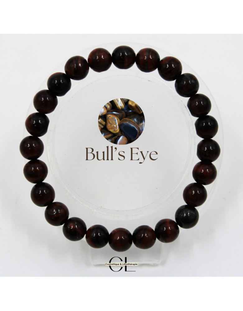 Bracelet en pierres naturelles Oeil de Taureau A 8mm