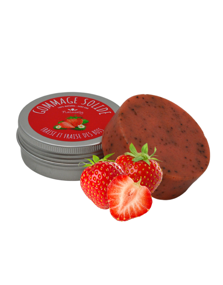 Gommage solide - Fraise et fraise des bois 70gr