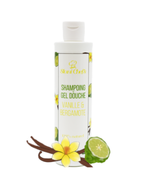 2 en 1 Gel douche corps et shampoing vanille et bergamote - 250ml 100% naturel