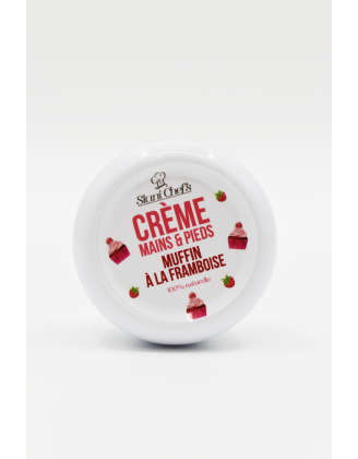 Crème mains et pieds - muffin à la framboise - 50ml 100% naturelle - Format voyage