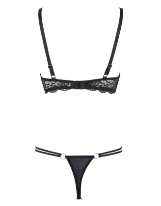 Ensemble soutien-gorge demi seins a armatures et string