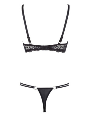 Ensemble soutien-gorge demi seins a armatures et string