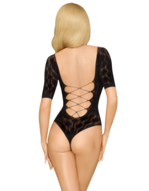 Body noir manche trois quart Salute me