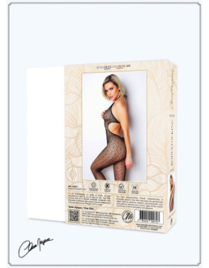 Bodystocking en dentelle et résille noire - Le Numéro 17 - Collection Bodystocking