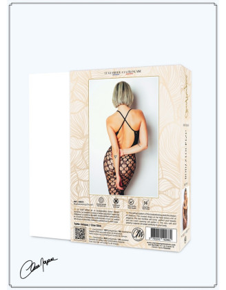 Bodystocking  en résille avec maille  large - Le Numéro 11 - Collection Bodystocking