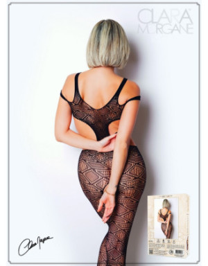 Body noir avec ouverture sexy - Le Numéro 3 - Collection Bodystocking