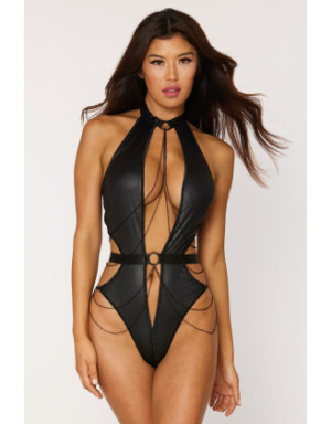 Body échancré avec chainettes