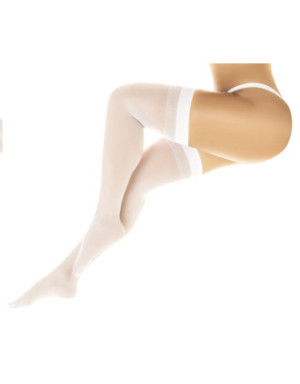 Bas sexy blanc transparent