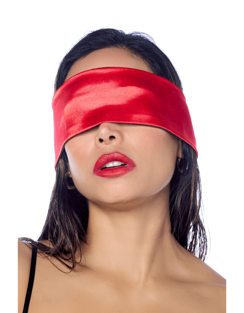 Accessoire coquin en satin réversible noir & rouge 