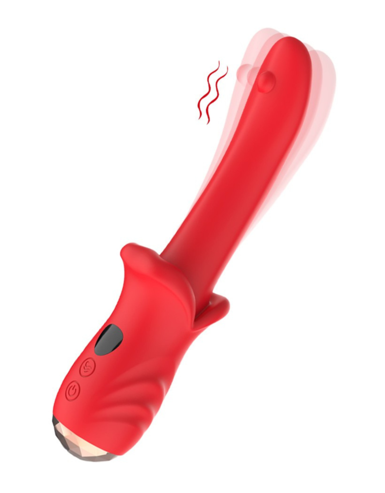 Vibromasseur Rouge Ultra-Souple KISS