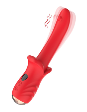 Vibromasseur Rouge Ultra-Souple KISS