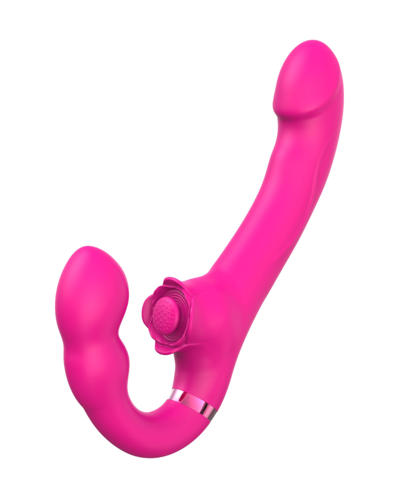 Vibromasseur ROSEA Strap-on Triple Action Télécommandé 