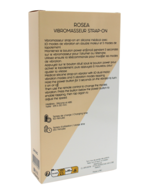 Vibromasseur ROSEA Strap-on Triple Action Télécommandé 