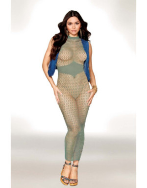 Robe bodystocking en filet dans un design géométrique sans couture