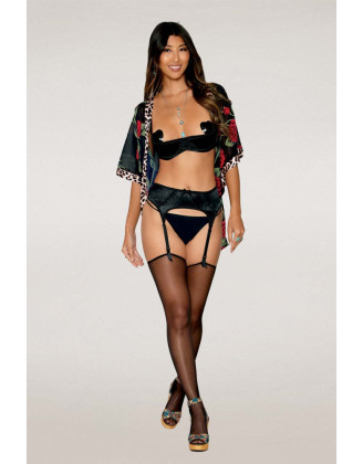 Soutien-gorge Demi-Seins en satin noir