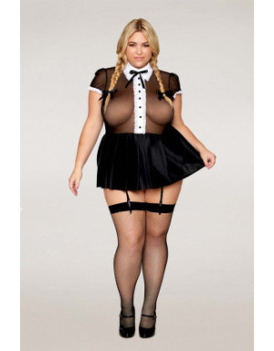 Costume sexy, grande taille, écolière gothique