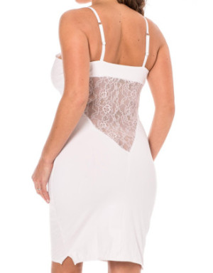 Robe décollectée blanche Emilia