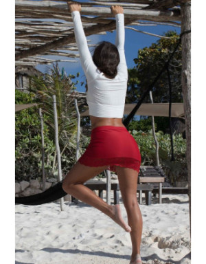 Jupe courte rouge Marina