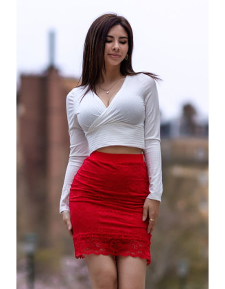 Jupe longue rouge Catalina