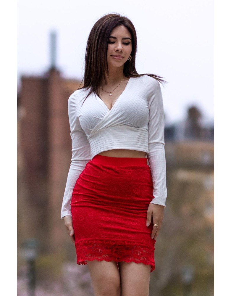 Jupe longue rouge Catalina