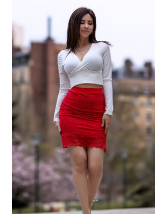 Jupe longue rouge Catalina