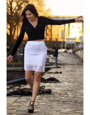 Jupe longue blanche Catalina