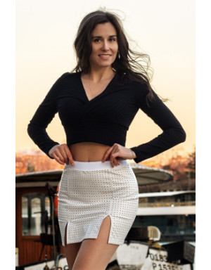 Jupe courte blanche Cassandra