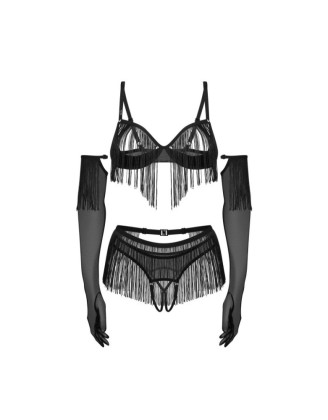 Rossay ensemble ouvert 4 pièces - Noir